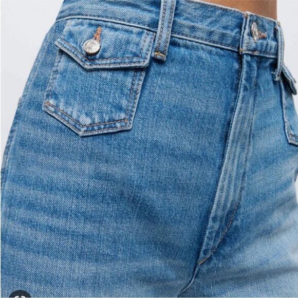 NWT RE/DONE "70'S POCKET WIDE LEG" JEANS in Vintage Fade - Picture 8 of 9